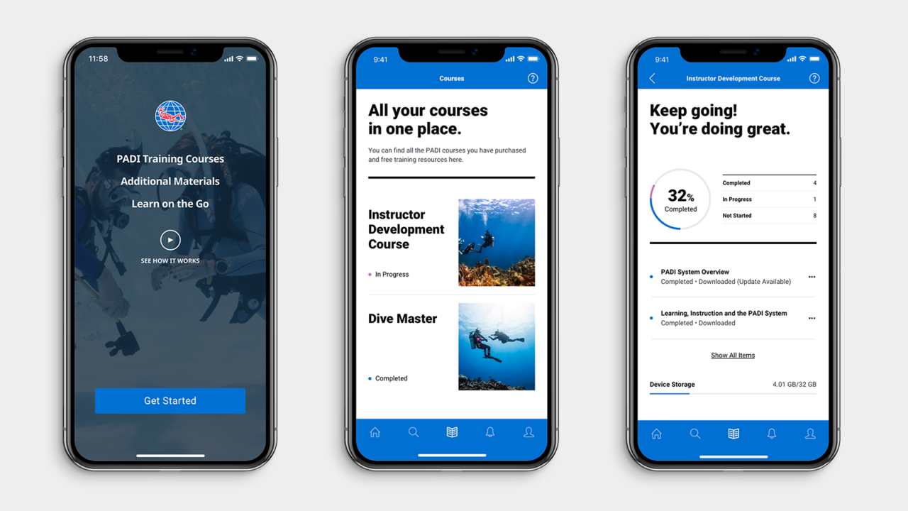PADI Training App