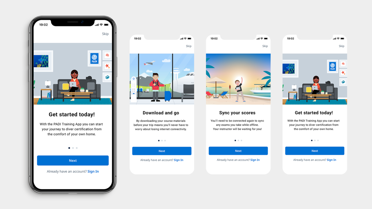PADI Training App